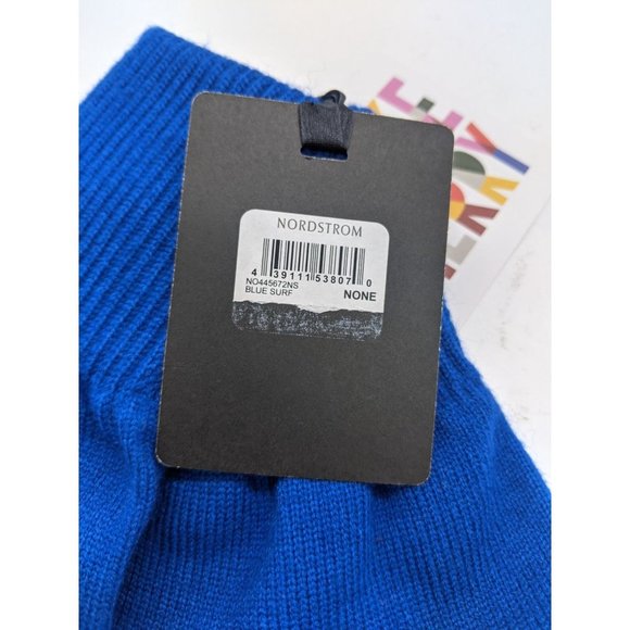 NWT Trouve Nordstrom Knit Gloves In Blue Surf OS Set of 2 - Picture 4 of 5